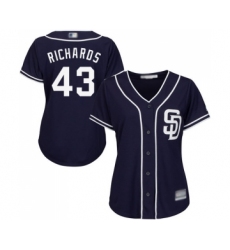 Women's San Diego Padres #43 Garrett Richards Replica Navy Blue Alternate 1 Cool Base Baseball Jersey