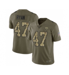 Men's Jacksonville Jaguars #47 Jake Ryan Limited Olive Camo 2017 Salute to Service Football Jersey