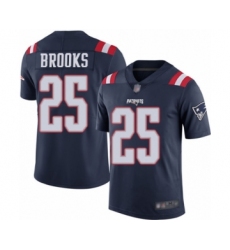Men's New England Patriots #25 Terrence Brooks Limited Navy Blue Rush Vapor Untouchable Football Jersey