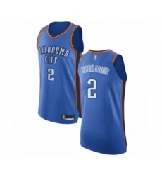 Men's Oklahoma City Thunder #2 Shai Gilgeous-Alexander Authentic Royal Blue Basketball Jersey - Icon Edition