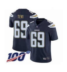 Youth Los Angeles Chargers #69 Sam Tevi Navy Blue Team Color Vapor Untouchable Limited Player 100th Season Football Jersey