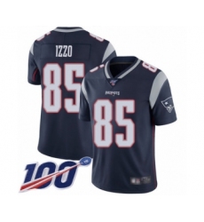 Youth New England Patriots #85 Ryan Izzo Navy Blue Team Color Vapor Untouchable Limited Player 100th Season Football Jersey