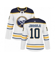 Women's Buffalo Sabres #10 Henri Jokiharju Authentic White Away Hockey Jersey