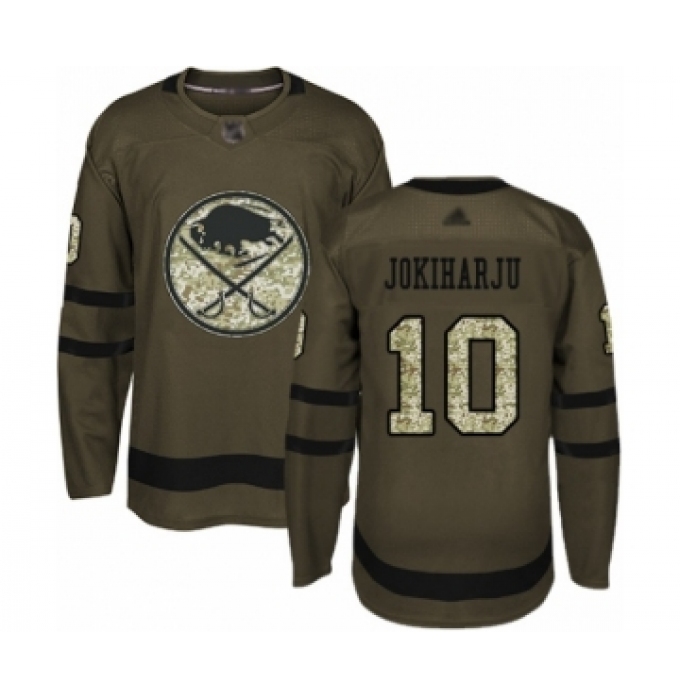 Youth Buffalo Sabres #10 Henri Jokiharju Authentic Green Salute to Service Hockey Jersey