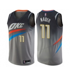 Women's Oklahoma City Thunder #11 Abdel Nader Swingman Gray Basketball Jersey - City Edition