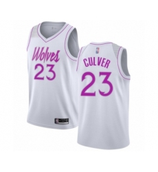 Men's Minnesota Timberwolves #23 Jarrett Culver White Swingman Jersey - Earned Edition
