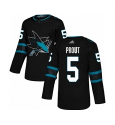 Youth San Jose Sharks #5 Dalton Prout Authentic Black Alternate Hockey Jersey