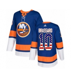 Youth New York Islanders #10 Derick Brassard Authentic Royal Blue USA Flag Fashion Hockey Jersey