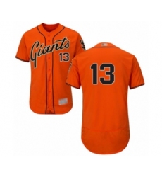 Men's San Francisco Giants #13 Will Smith Orange Alternate Flex Base Authentic Collection Baseball Jersey