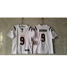 Women's Cincinnati Bengals #9 Joe Burrow White F.U.S.E. Vapor Football Stitched Jersey(Run Small) Women's Cincinnati Bengals #9 Joe Burrow White F.U.S.E. Vapor Football Stitched Jersey(Run Small)