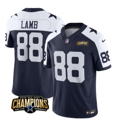 Men's Dallas Cowboys #88 CeeDee Lamb Navy White 2023 F.U.S.E. NFC East Champions Football Stitched Jersey