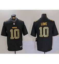 Men's Green Bay Packers #10 Jordan Love Black Fashion Vapor Limited Stitched Football Jersey
