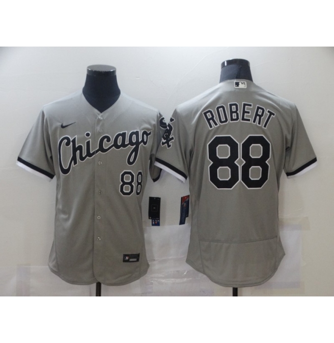 Men's Chicago White Sox #88 Luis Robert Nike Gray Home 2020 Replica Player Jersey