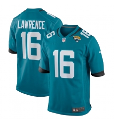 Men's Jacksonville Jaguars #16 Trevor Lawrence Nike Teal 2021 NFL Draft First Round Pick Game Jersey