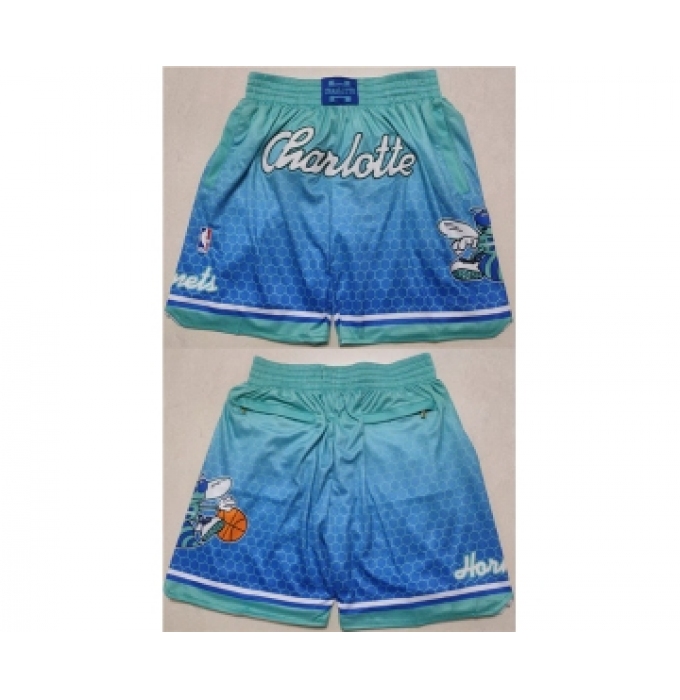 Men's Charlotte Hornets Blue Mitchell & Ness Shorts (Run Small)