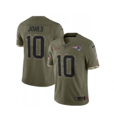 Men's New England Patriots #10 Mac Jones 2022 Olive Salute To Service Limited Stitched Jersey Men's New England Patriots #10 Mac Jones 2022 Olive Salute To Service Limited Stitched Jersey