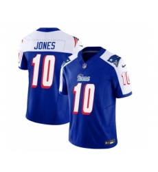 Men's Nike New England Patriots #10 Mac Jones Blue White 2023 F.U.S.E. Vapor Limited Football Stitched Jersey Men's Nike New England Patriots #10 Mac Jones Blue White 2023 F.U.S.E. Vapor Limited Football Stitched Jersey
