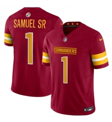 Men's Washington Commanders #1 Deebo Samuel Sr Burgundy 2025 F.U.S.E. Vapor Limited Football Stitched Jersey Men's Washington Commanders #1 Deebo Samuel Sr Burgundy 2025 F.U.S.E. Vapor Limited Football Stitched Jersey