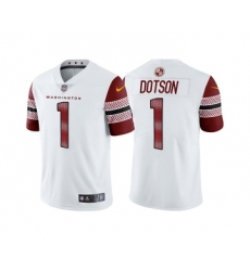 Men's Washington Commanders #1 Jahan Dotson White Vapor Untouchable Stitched Football Jersey Men's Washington Commanders #1 Jahan Dotson White Vapor Untouchable Stitched Football Jersey