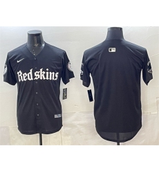 Men's Washington Commanders Blank Black 'Gothic Capitol Shadows Edition' Limited Stitched Baseball Jersey