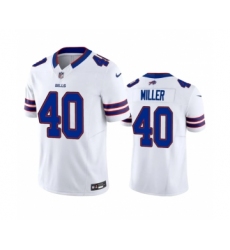 Men's Buffalo Bills #40 Von Miller White 2023 F.U.S.E. Vapor Untouchable Limited Stitched Jersey Men's Buffalo Bills #40 Von Miller White 2023 F.U.S.E. Vapor Untouchable Limited Stitched Jersey