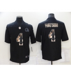 Men's Cleveland Browns #4 Deshaun Watson Black Statue of Liberty Limited Stitched Jersey Men's Cleveland Browns #4 Deshaun Watson Black Statue of Liberty Limited Stitched Jersey