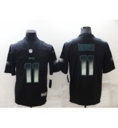 Men's Philadelphia Eagles #11 A. J. Brown Black Smoke Fashion Limited Stitched Jersey
