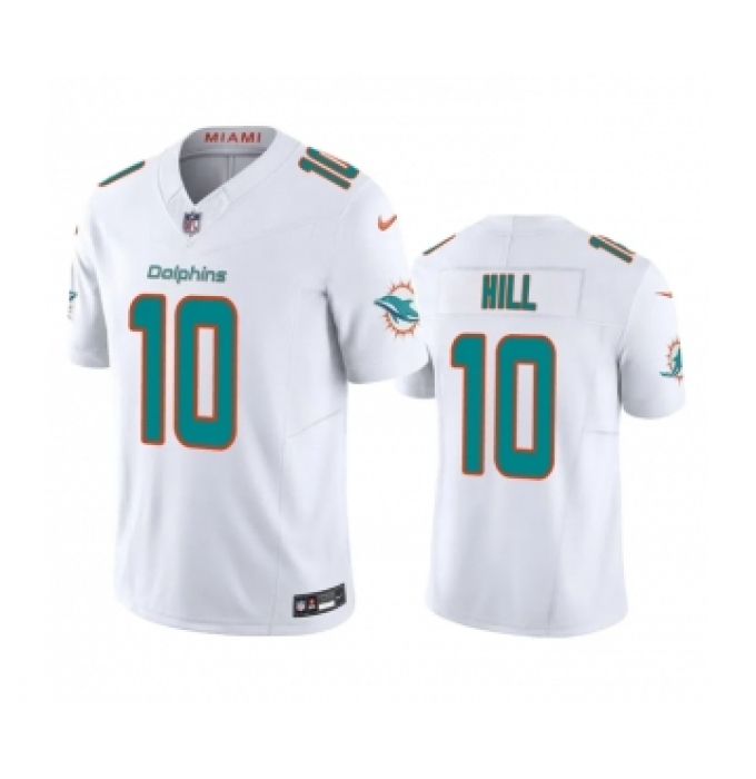 Men's Miami Dolphins #10 Tyreek Hill White 2023 F.U.S.E Vapor Limited Stitched Football Jersey