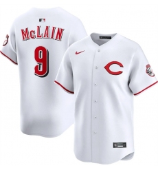 Men's Cincinnati Reds #9 Matt McLain White 2025 Home Limited Stitched Baseball Jersey