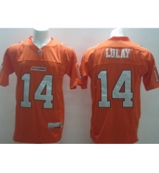 CFL BC Lions #14 Travis Lulay Orange Jersey