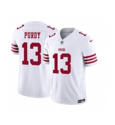 Men's Nike San Francisco 49ers #13 Brock Purdy White 2023 F.U.S.E. Vapor Untouchable Limited Stitched Football Jersey