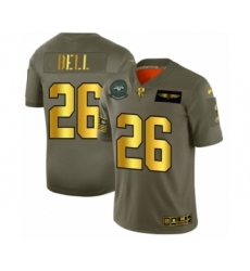 Men's New York Jets #26 Le'Veon Bell Limited Olive Gold 2019 Salute to Service Football Jersey