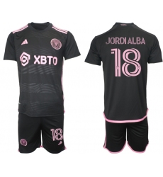 Men's Inter Miami CF #18 Jordialba Black 2023-24 Away Soccer Jersey