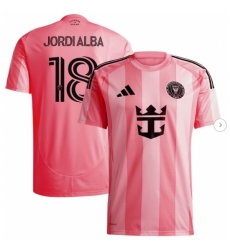 Men's Inter Miami CF Jordi Alba adidas Light Pink 2025 Euforia Replica Player Jersey