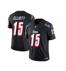 Men's Nike New England Patriots #15 Ezekiel Elliott Black 2023 F.U.S.E. Vapor Limited Football Stitched Jersey Men's Nike New England Patriots #15 Ezekiel Elliott Black 2023 F.U.S.E. Vapor Limited Football Stitched Jersey
