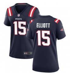 Women's New England Patriots #15 Ezekiel Elliott Navy Stitched Jersey(Run Small) Women's New England Patriots #15 Ezekiel Elliott Navy Stitched Jersey(Run Small)