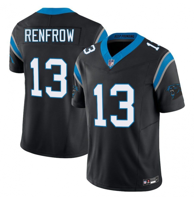 Men's Carolina Panthers #13 Hunter Renfrow Black Limited Stitched Jersey