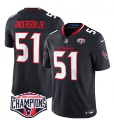 Men's Houston Texans #51 Will Anderson Jr. Navy F.U.S.E. 2024 AFC South Division Champions Vapor Limited Stitched Football Jersey Men's Houston Texans #51 Will Anderson Jr. Navy F.U.S.E. 2024 AFC South Division Champions Vapor Limited Stitched Football Jersey