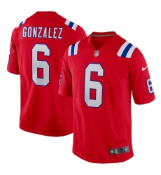 Men's Nike New England Patriots #6 Christian Gonzalez Red 2023 F.U.S.E. Vapor Limited Football Stitched Jersey Men's Nike New England Patriots #6 Christian Gonzalez Red 2023 F.U.S.E. Vapor Limited Football Stitched Jersey