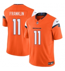 Men's Denver Broncos #11 Troy Franklin Orange 2025 F.U.S.E. Vapor Limited Football Stitched Jersey