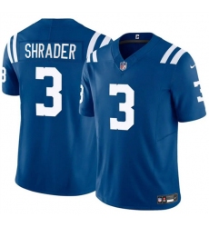 Men's Indianapolis Colts #3 Spencer Shrader Blue 2025 F.U.S.E. Vapor Limited Football Stitched Jersey
