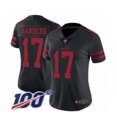 Women's San Francisco 49ers #17 Emmanuel Sanders Black Vapor Untouchable Limited Player 100th Season Football Jersey