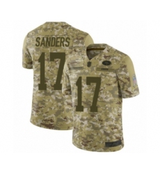Youth San Francisco 49ers #17 Emmanuel Sanders Limited Camo 2018 Salute to Service Football Jersey