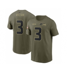 Men's Seattle Seahawks Russell Wilson Football Camo 2021 Salute To Service Name & Number T-Shirt