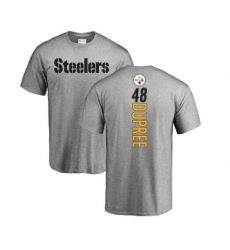 Football Pittsburgh Steelers #48 Bud Dupree Black Name & Number Logo T-Shirt