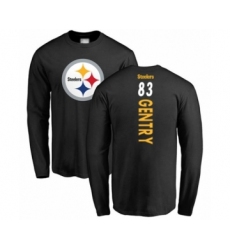 Pittsburgh Steelers #83 Zach Gentry Black Backer Long Sleeve T-Shirt