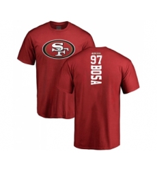 Football San Francisco 49ers #97 Nick Bosa Red Backer T-Shirt