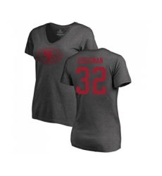 Football Women's San Francisco 49ers #32 Tevin Coleman Ash One Color T-Shirt