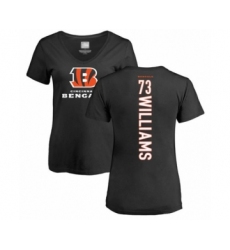 Football Women's Cincinnati Bengals #73 Jonah Williams Black Backer T-Shirt