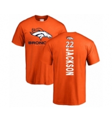 Football Denver Broncos #22 Kareem Jackson Orange Backer T-Shirt